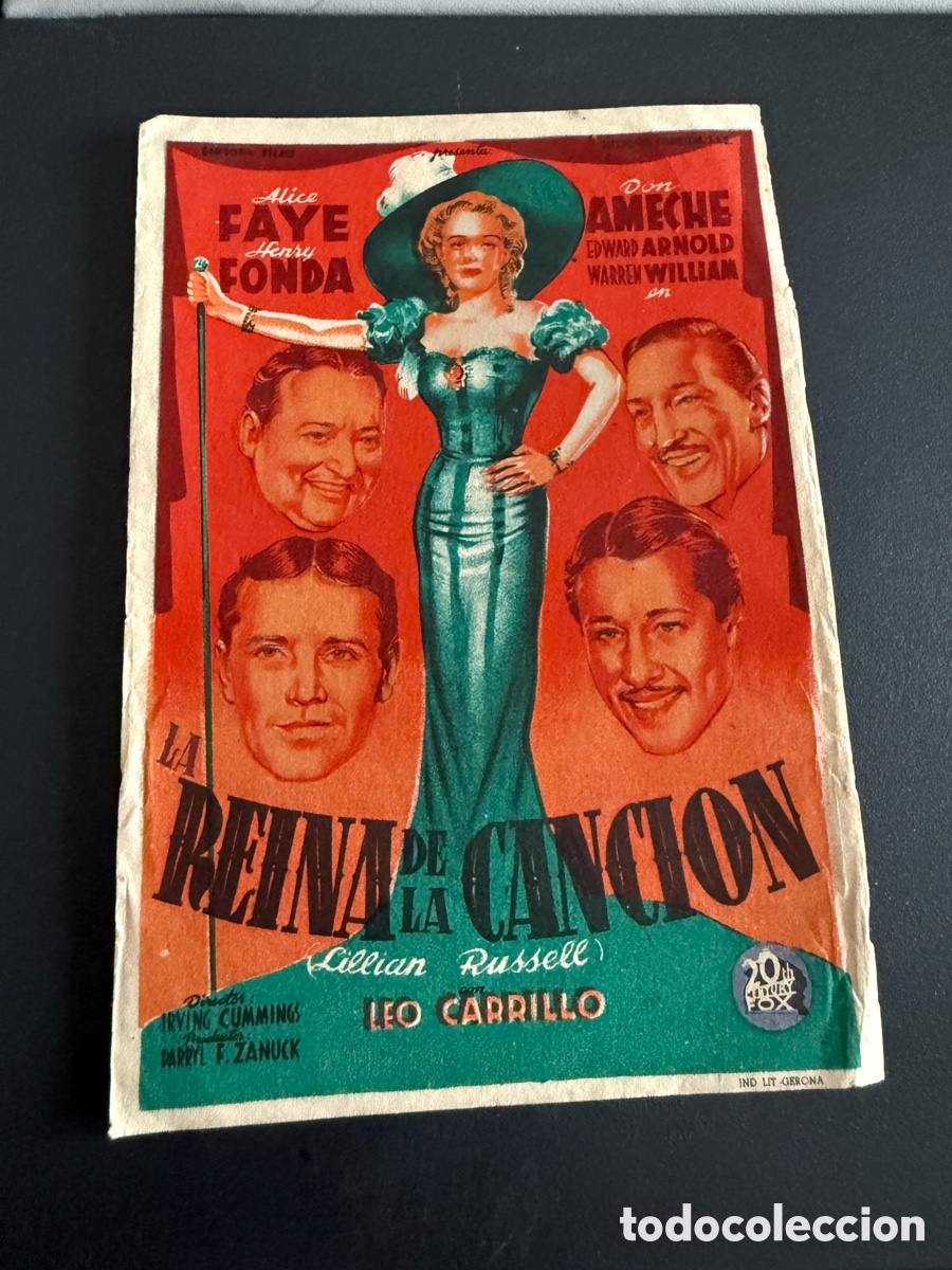 Cine: Folleto. LA REINA DE LA CANCI&Oacute;N . Publicidad