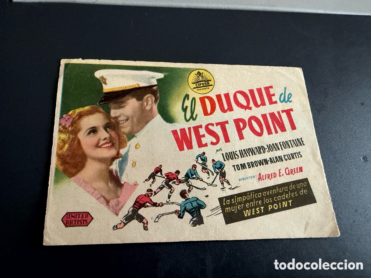 Cine: Folleto. EL DUQUE DE WEST POINT. publicidad