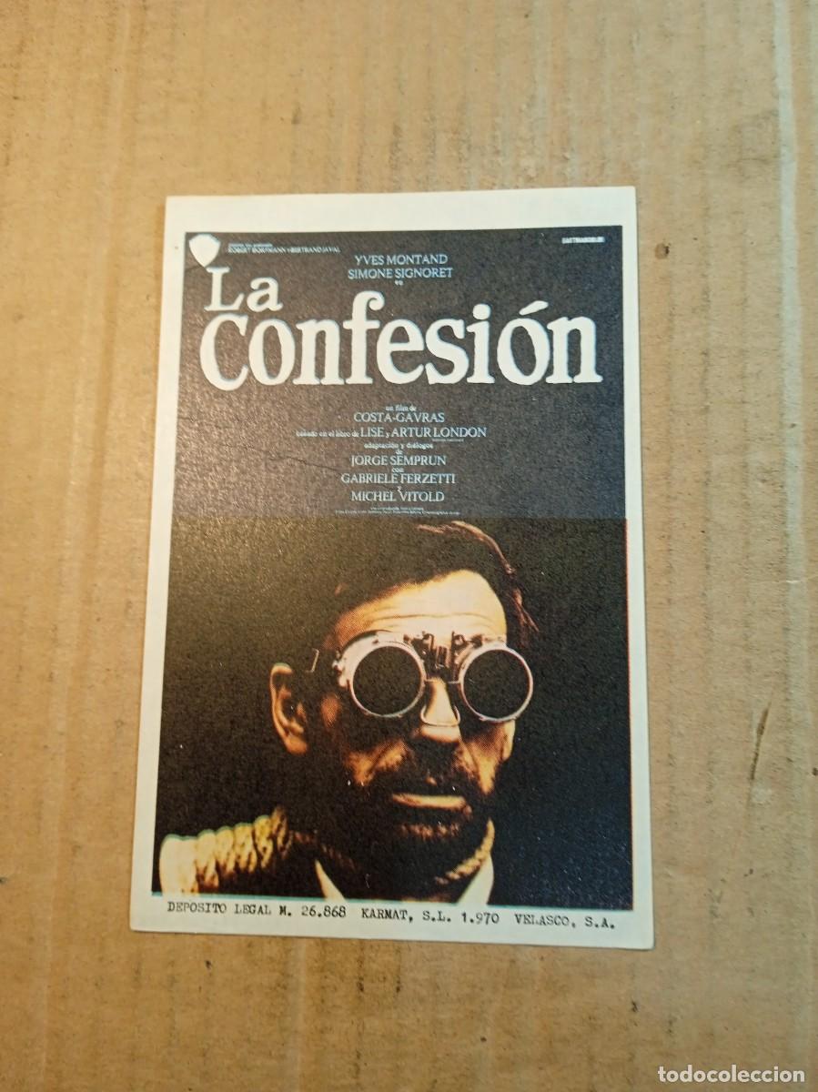 Cine: FOLLETO DE MANO SIN PUBLCIDAD LA CONFESION