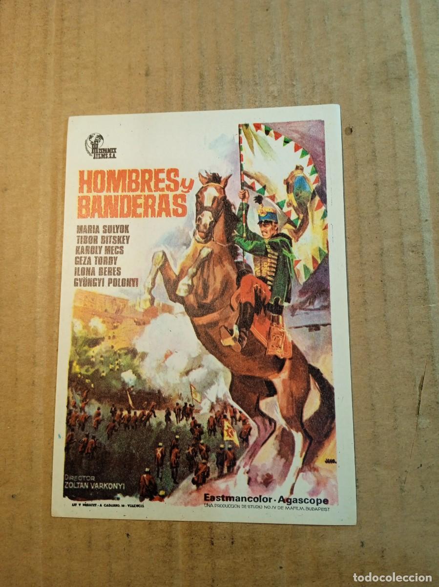  Flyers Publicitaires de films Anciens: FOLLETO DE MANO SIN PUBLCIDAD HOMBRES Y BANDERAS