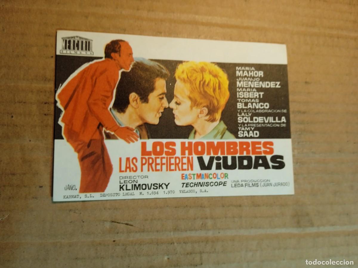 Cine: FOLLETO DE MANO SIN PUBLCIDAD LOS HOMBRES LAS PREFIEREN VIUDAS