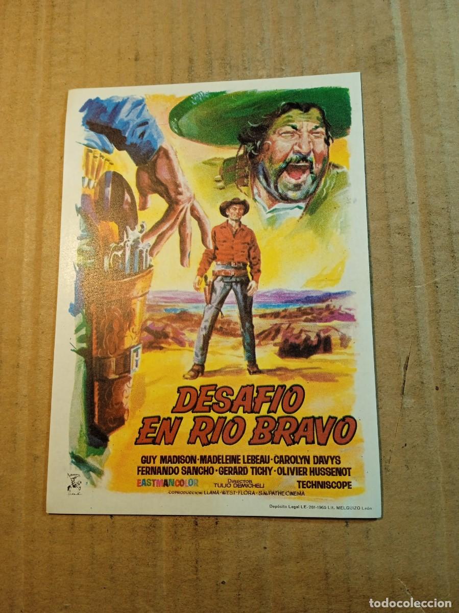 Cine: FOLLETO DE MANO SIN PUBLCIDAD DESAFIO EN RIO BRAVO