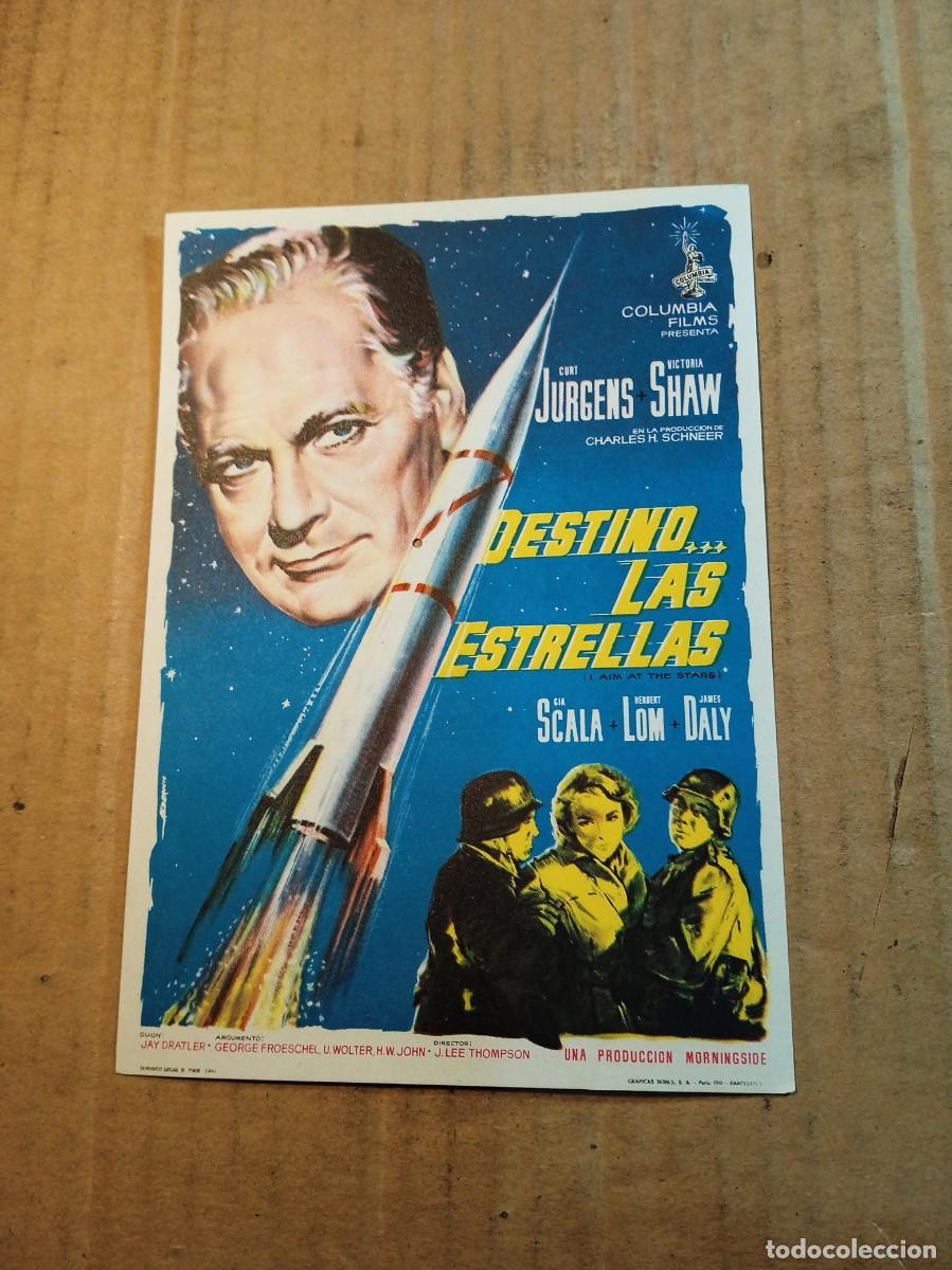  Flyers Publicitaires de films Anciens: FOLLETO DE MANO SIN PUBLCIDAD DESTINO LAS ESTRELLAS