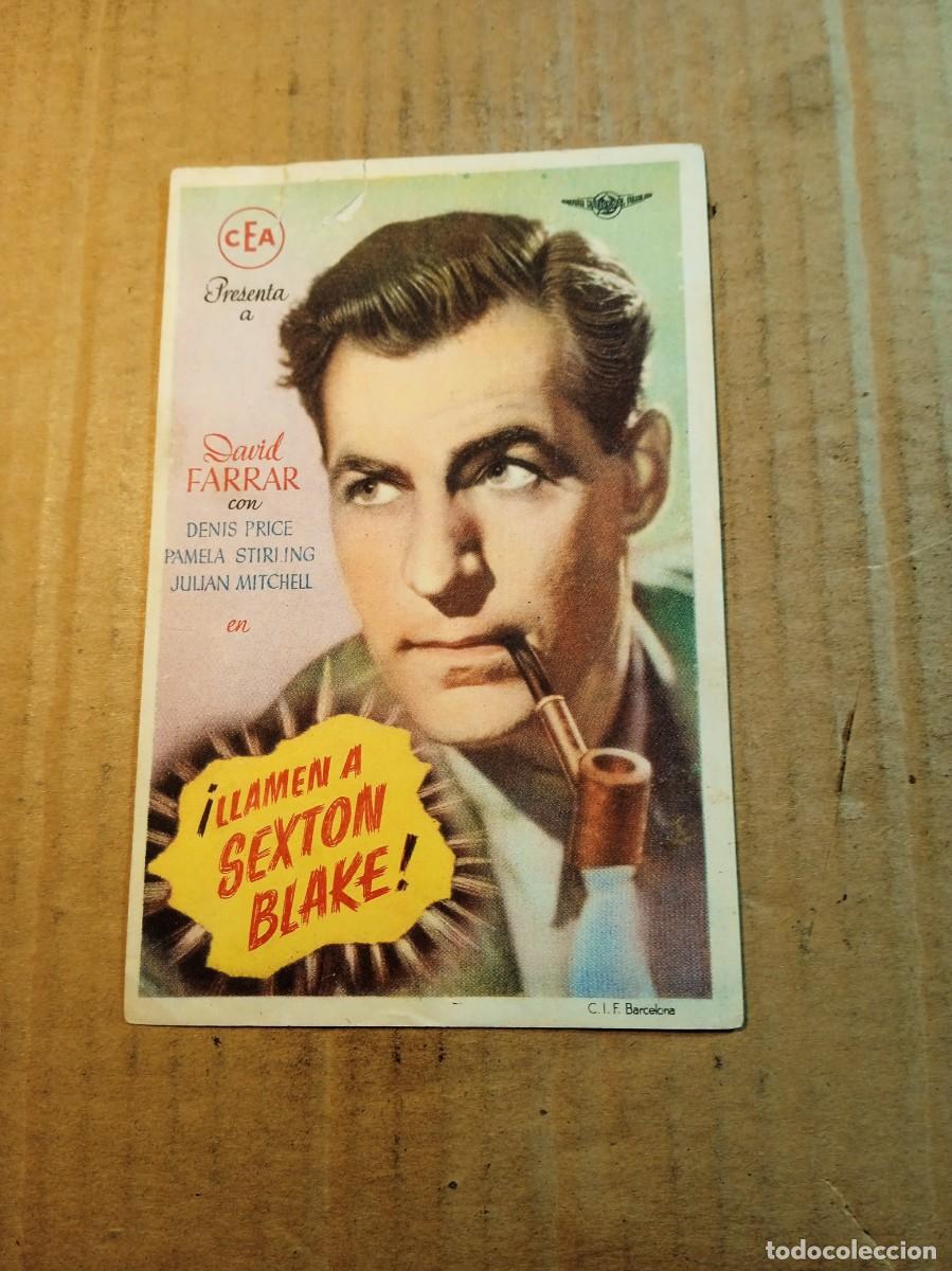 Cinema: FOLLETO DE MANO SIN PUBLCIDAD LLAMEN A SEXTON BLAKE