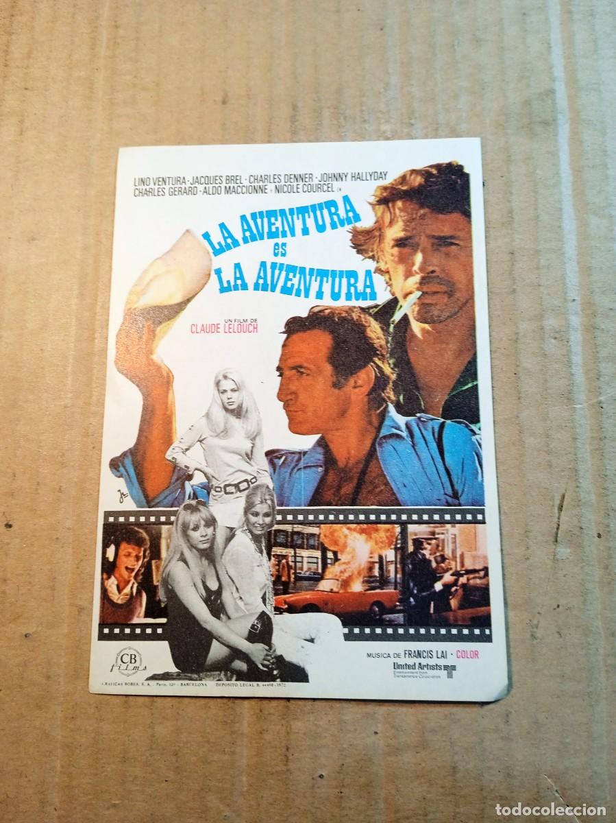  Flyers Publicitaires de films Anciens: FOLLETO DE MANO SIN PUBLICIDAD LA AVENTURA ES LA AVENTURA