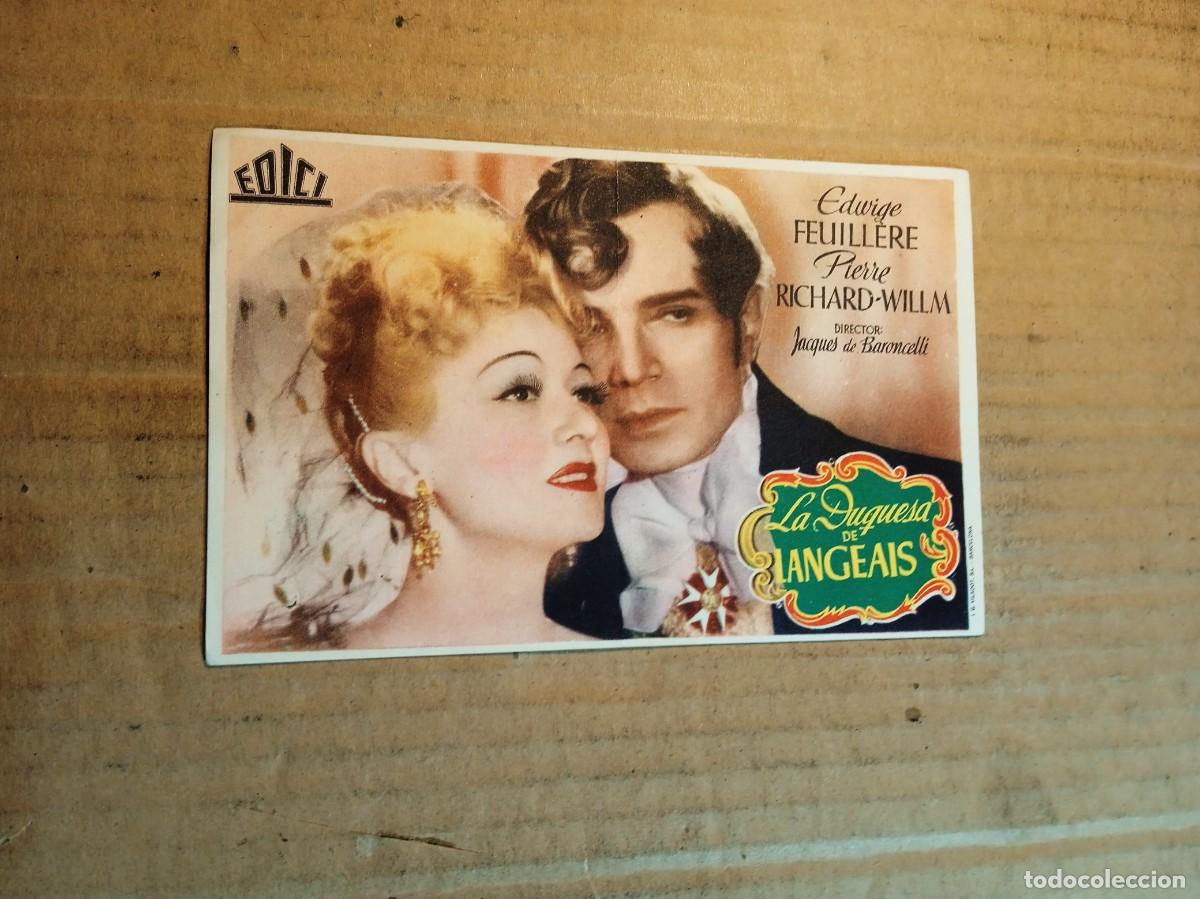 Cine: FOLLETO DE MANO SIN PUBLICIDAD LA DUQUESA DE LANGEAIS