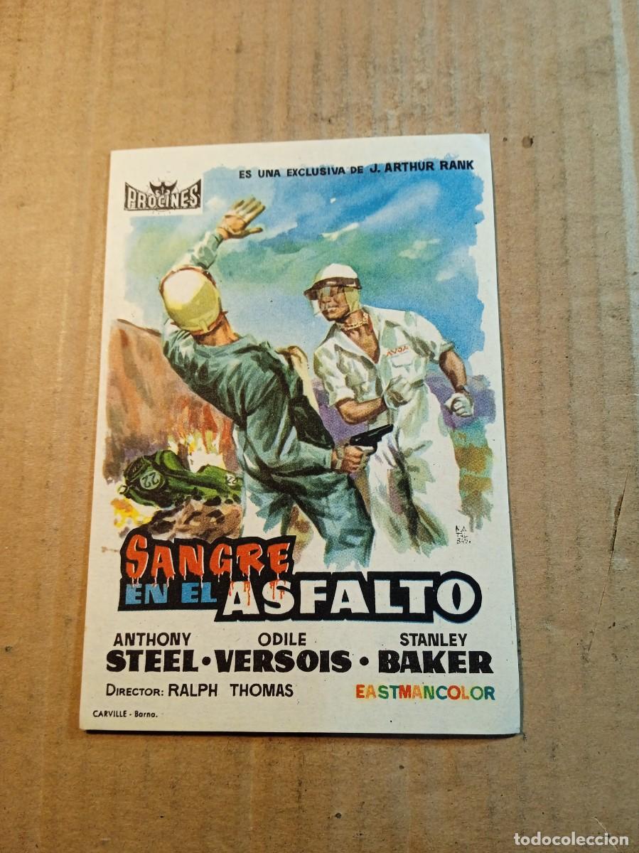  Flyers Publicitaires de films Anciens: FOLLETO DE MANO SIN PUBLICIDAD SANGRE EN EL ASFALTO