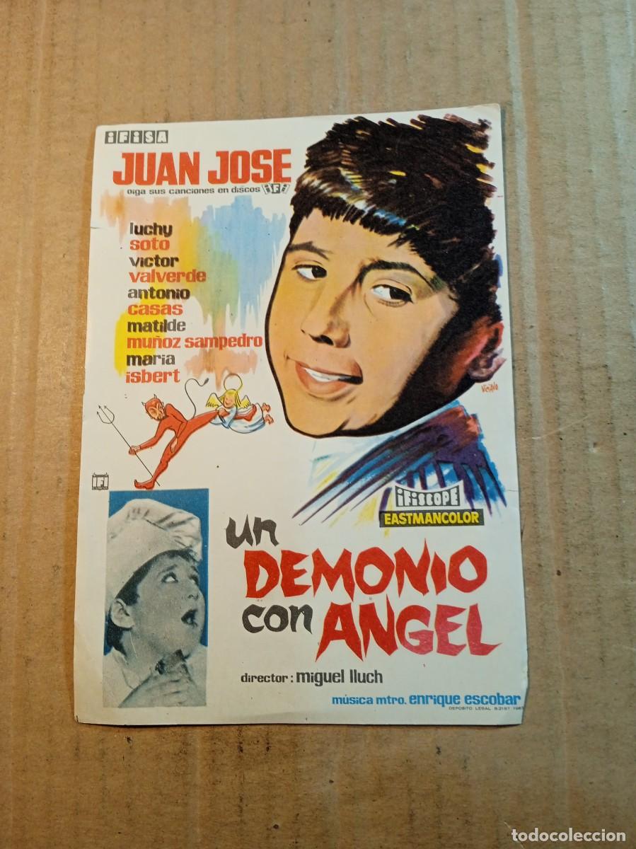 Cine: FOLLETO DE MANO SIN PUBLICIDAD UN DEMONIO CON ANGEL