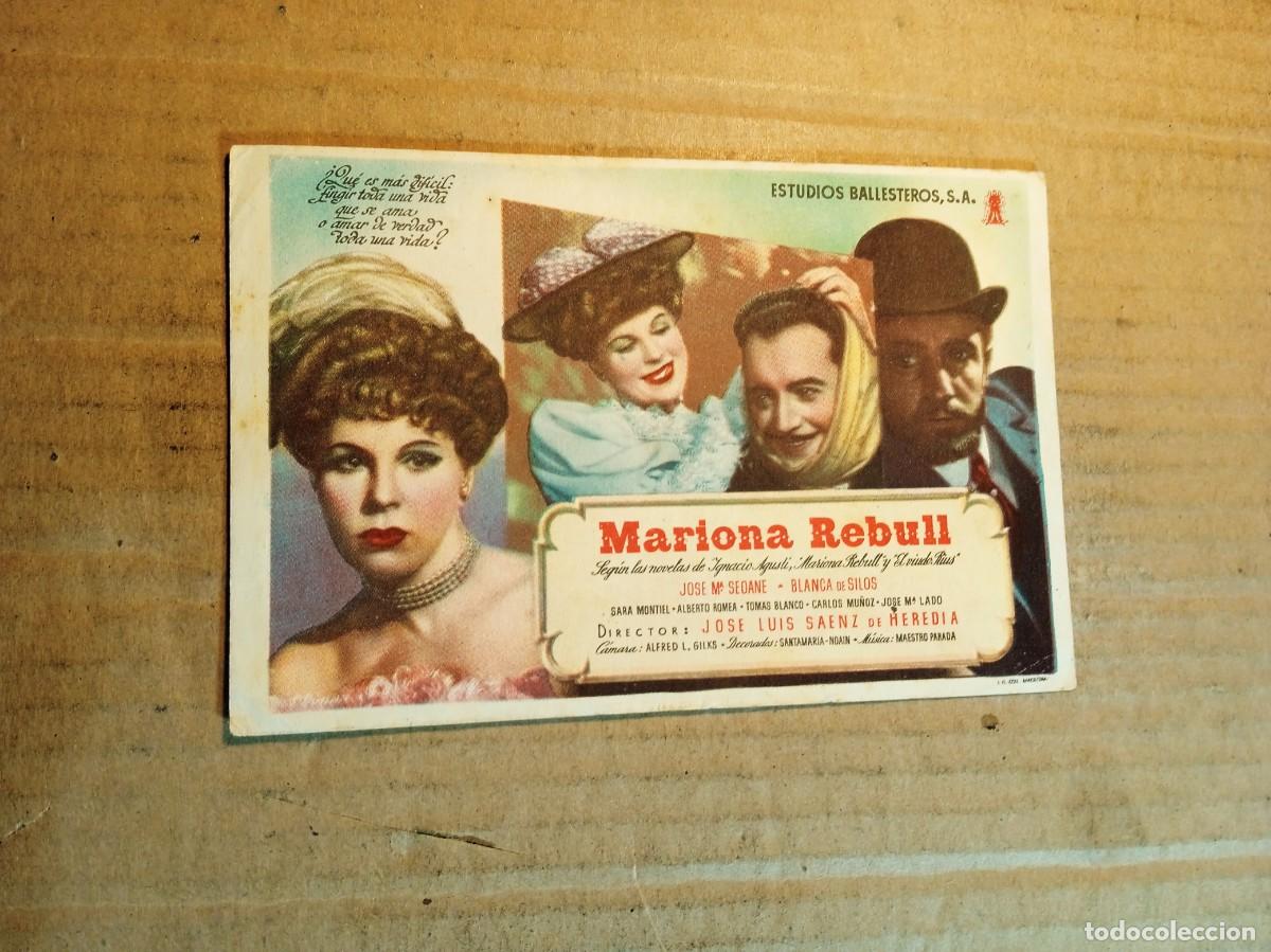 Cine: FOLLETO DE MANO SIN PUBLICIDAD MARIONA REBULL