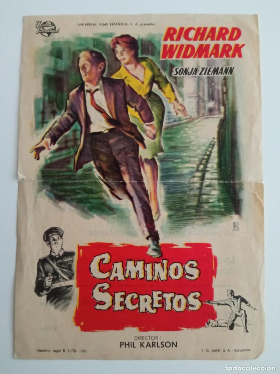 Cine: CAMINOS SECRETOS, RICHARD WIDMARK, CINE CATEQUISTICA PARROQUIL DE TIANA, BARCELONA