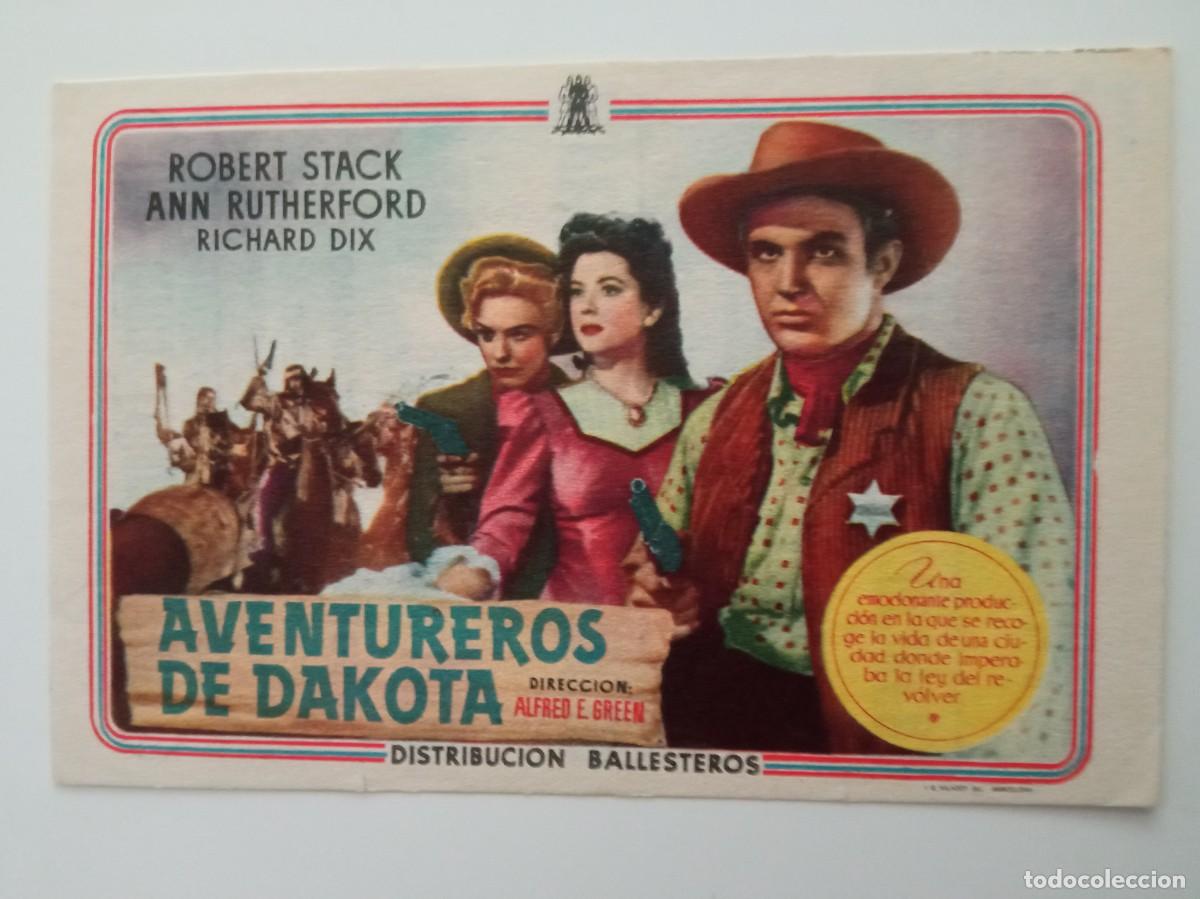 Cine: AVENTUREROS DE DAKOTA, ROBERT STACK, CINE CENTRO CULTURAL RECREATIVO, LA RAPITA, MONJOS DEL PANAD&Eacute;S