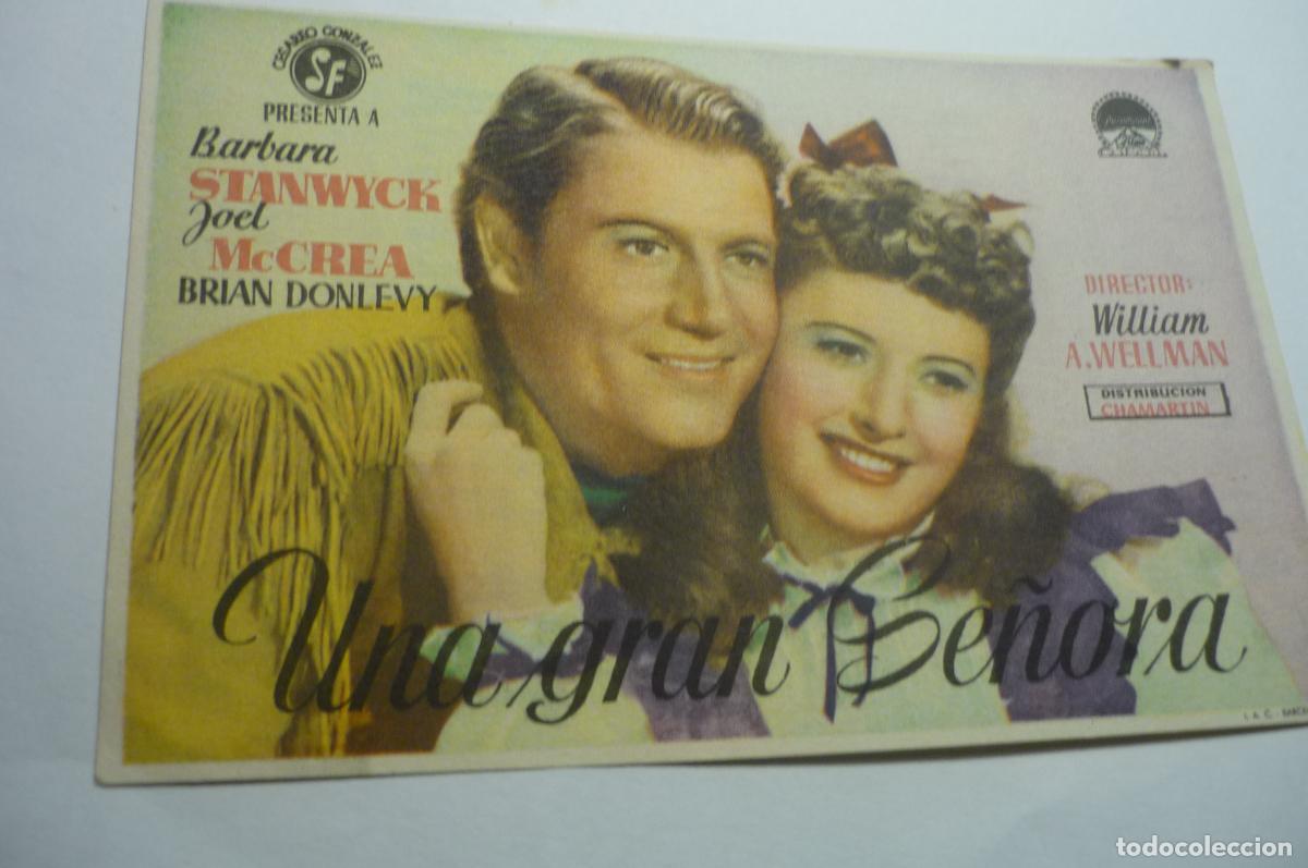 Cine: programa una gran se&ntilde;ora,.barbara stanwyck.-centro cine.torroella montgri