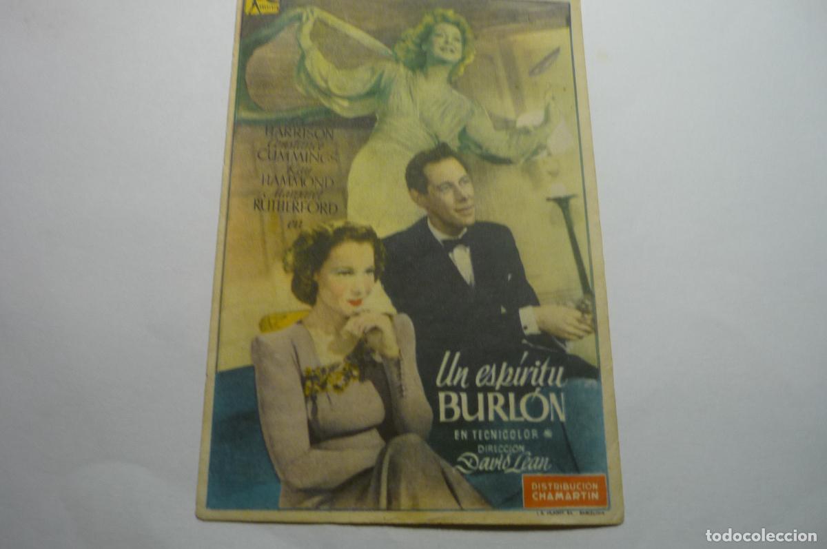 Cine: progrma un espiritu burlon.-cine monterrio.-mora la nueva