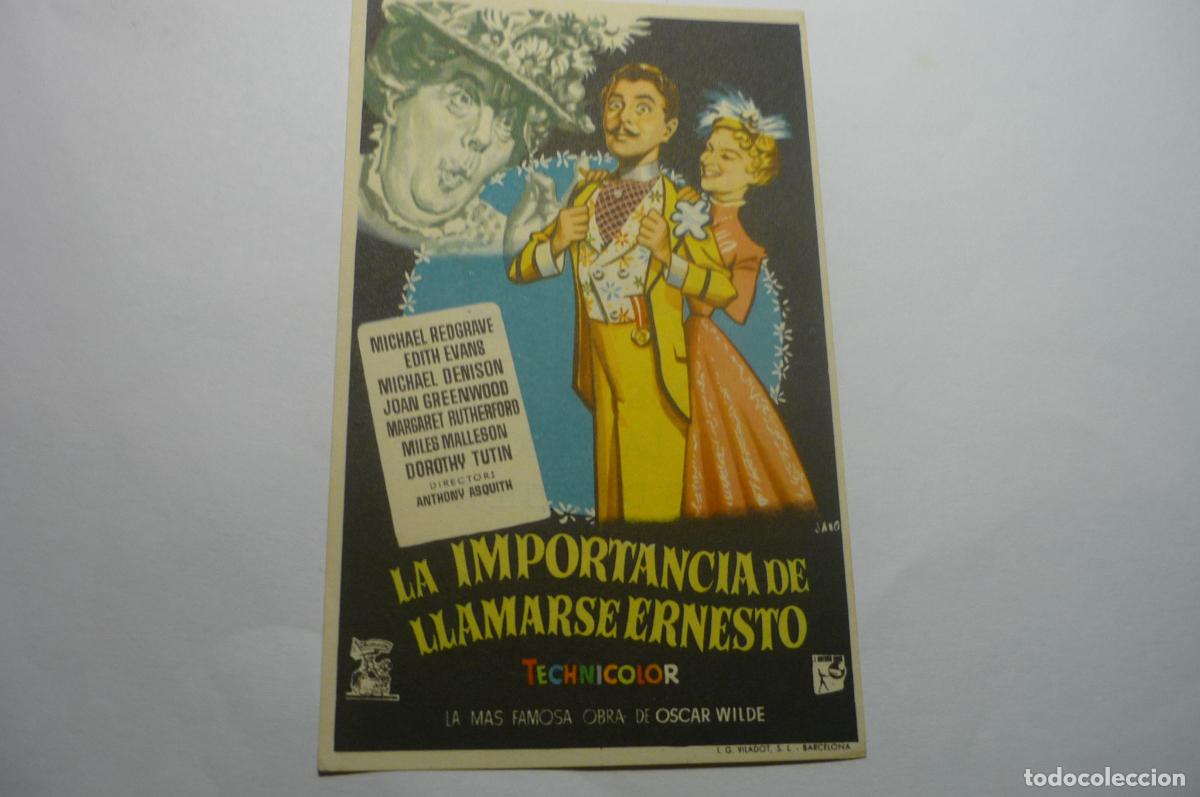 Cine: programa la importancia de llamarse ernesto.- publicidad - Foto 1