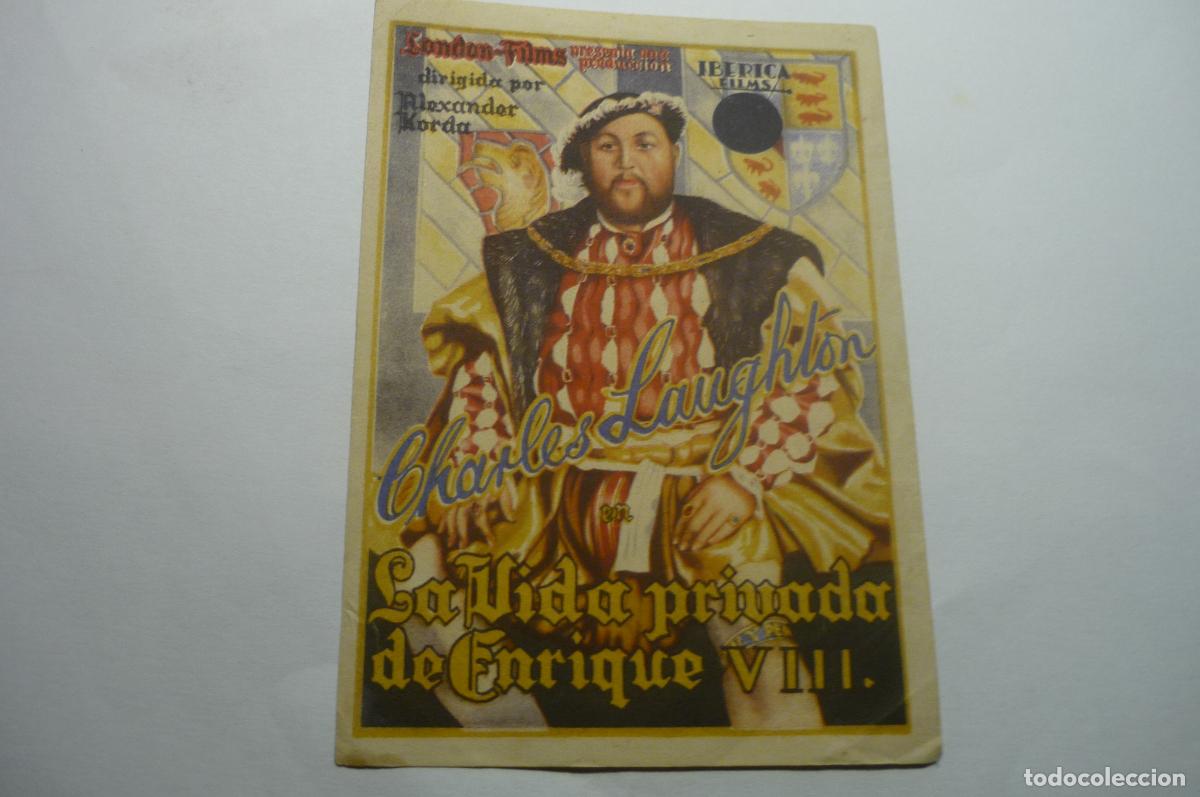 Cine: programa la vida privada de enrique viii charles laughton