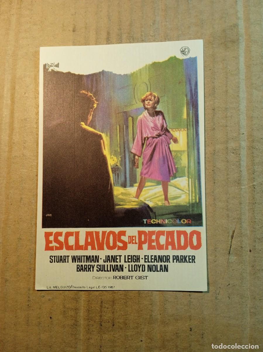 Cine: FOLLETO DE MANO SIN PUBLCIDAD ESCLAVOS DEL PECADO