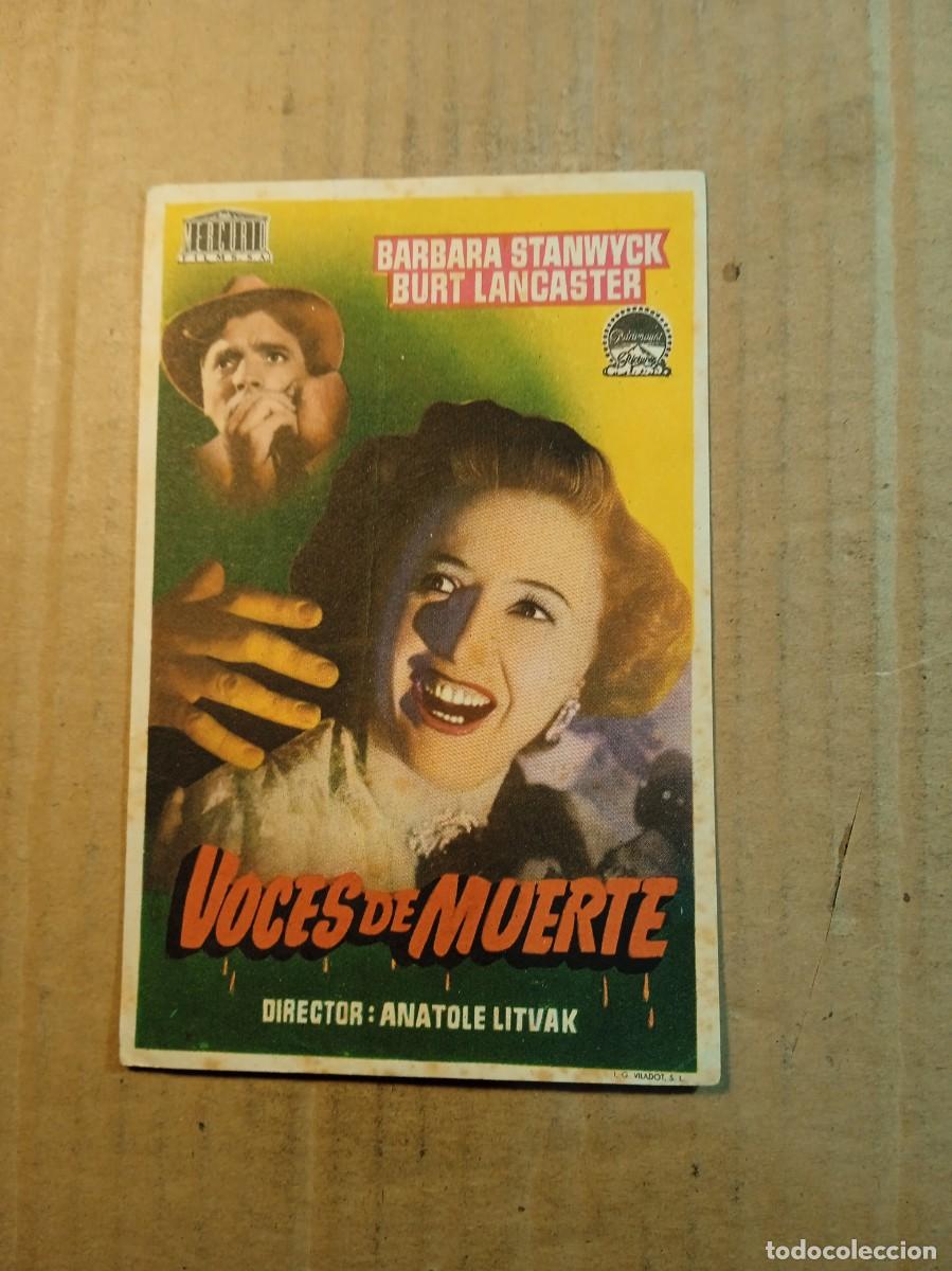  Flyers Publicitaires de films Anciens: FOLLETO DE MANO SIN PUBLCIDAD VOCES DE MUERTE