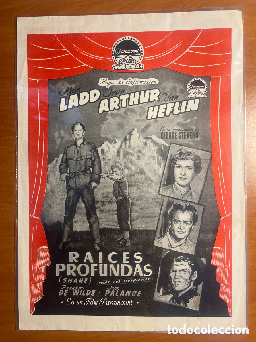 Cine: RA&Iacute;CES PROFUNDAS HOJA DE INFORMACI&Oacute;N, (PARAMOUNT FILM)