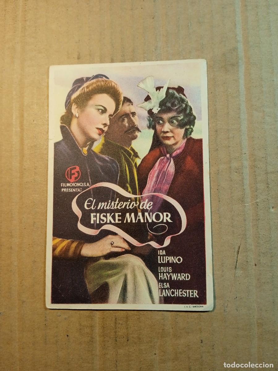 Cine: FOLLETO DE MANO SIN PUBLCIDAD EL MISTERIO DE FISKE MANOR