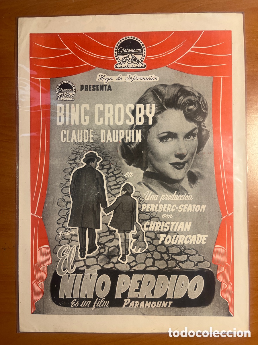 Cine: NI&Ntilde;O PERDIDO HOJA DE INFORMACI&Oacute;N, (PARAMOUNT FILM)