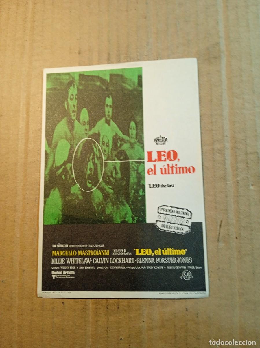 Cine: FOLLETO DE MANO SIN PUBLICIDAD LEO EL ULTIMO