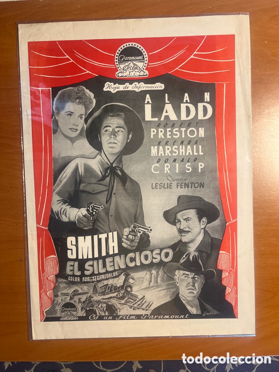 Cine: SMITH EL SILENCIOSO HOJA DE INFORMACI&Oacute;N, (PARAMOUNT FILM)