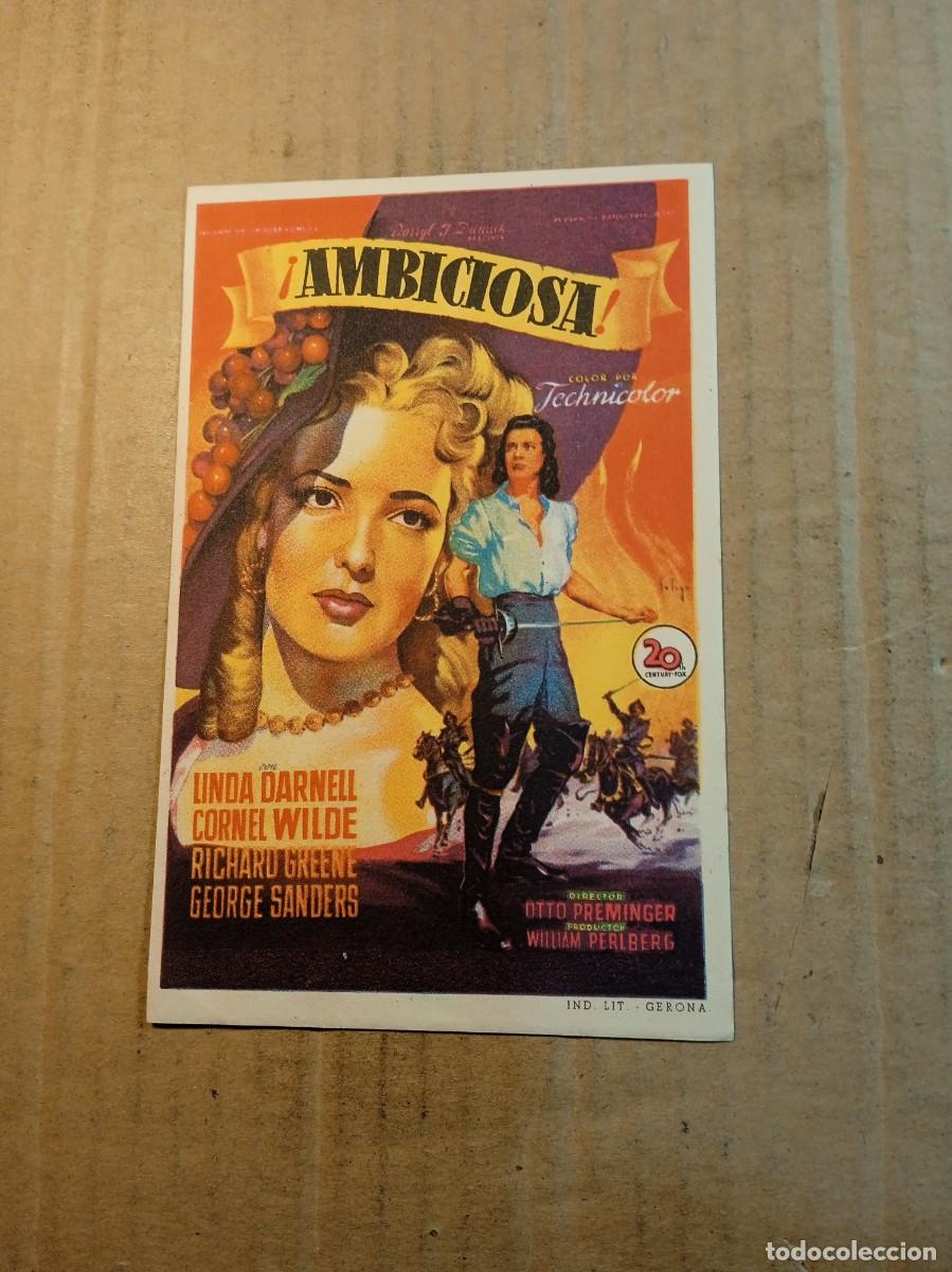  Flyers Publicitaires de films Anciens: FOLLETO DE MANO SIN PUBLICIDAD AMBICIOSA