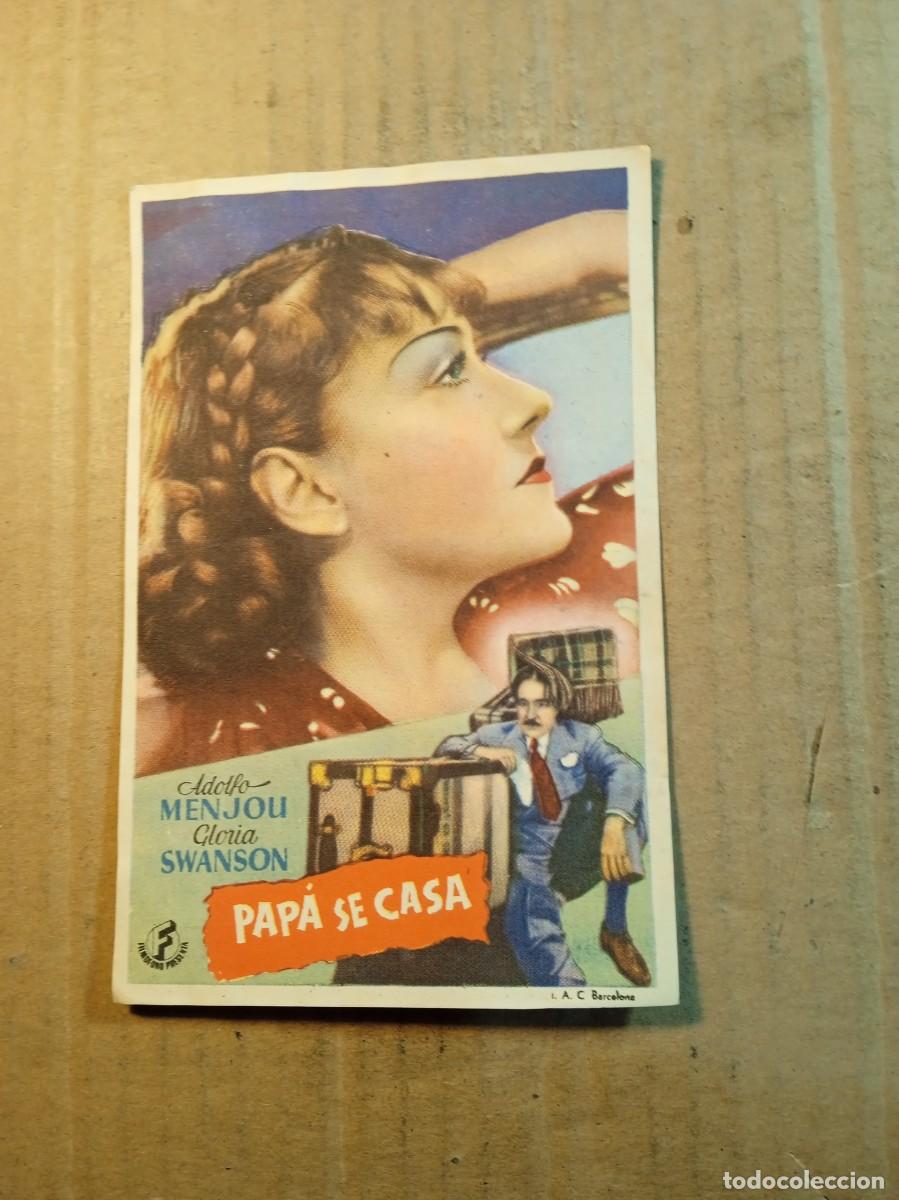 Cine: FOLLETO DE MANO SIN PUBLICIDAD PAPA SE CASA