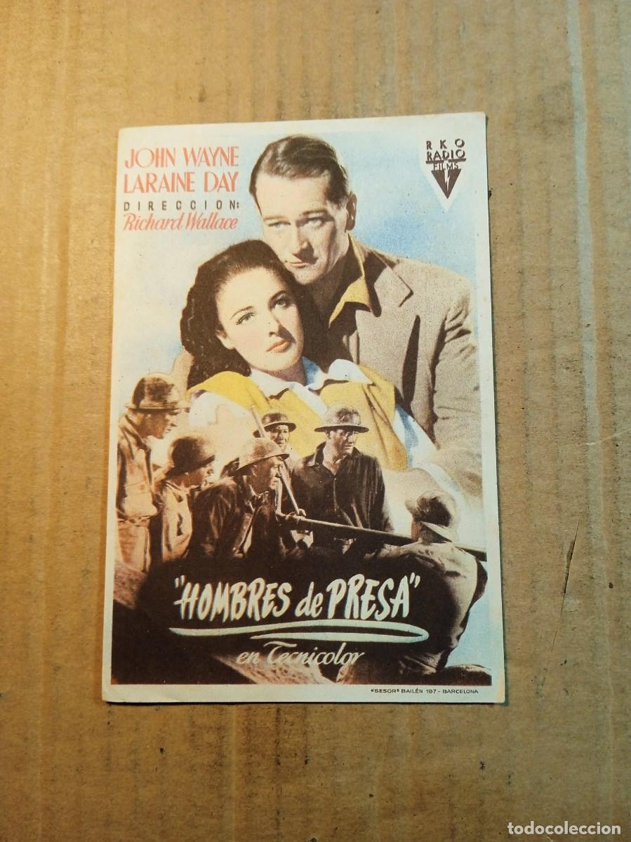 Cine: FOLLETO DE MANO SIN PUBLICIDAD HOMBRES DE PRESA