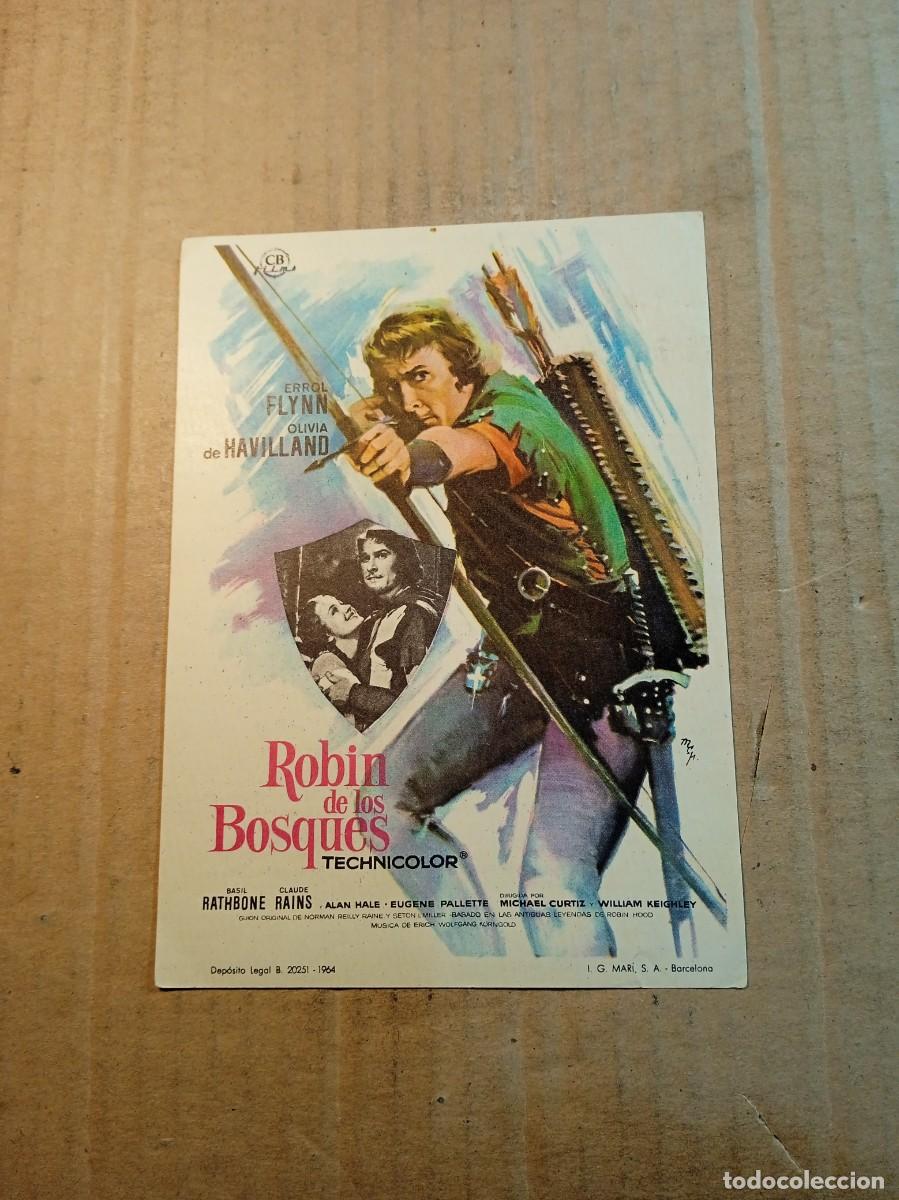 Cine: FOLLETO DE MANO SIN PUBLICIDAD ROBIN DE LOS BOSQUES - Foto 1