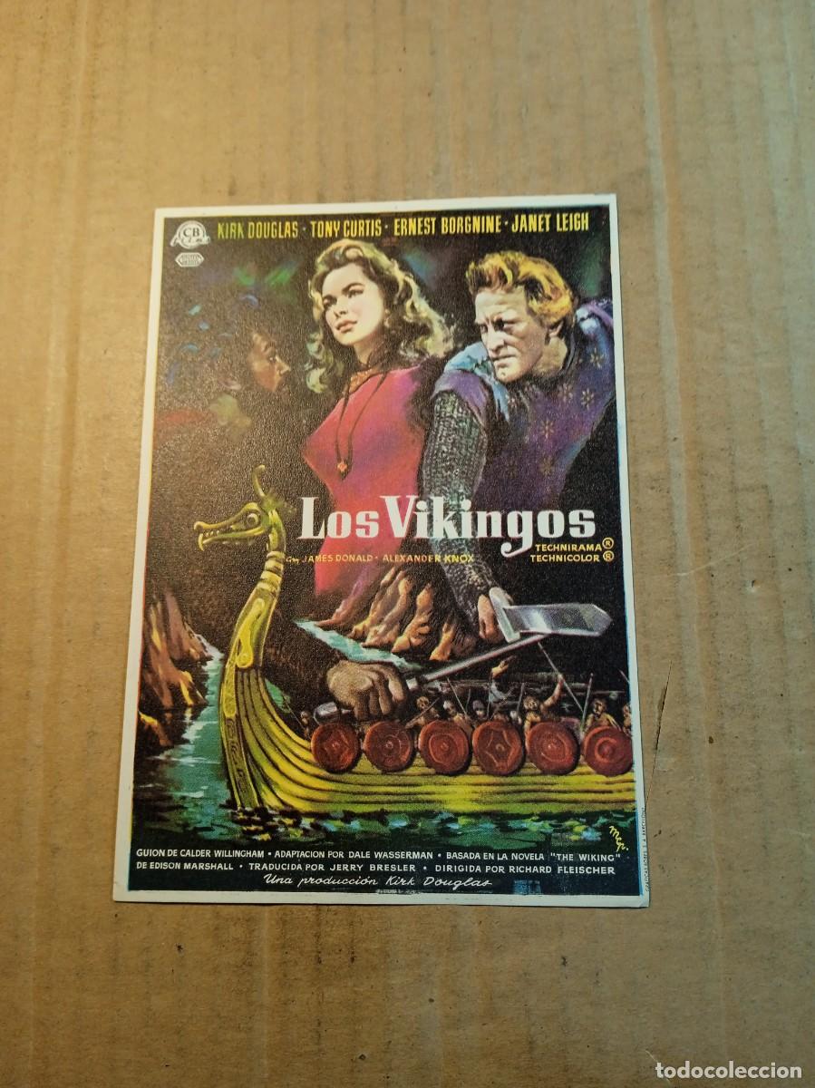 Folhetos de m&atilde;o de filmes antigos de cinema: FOLLETO DE MANO SIN PUBLICIDAD LOS VIKINGOS