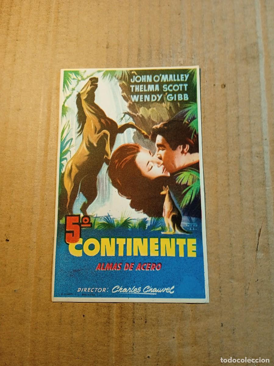  Flyers Publicitaires de films Anciens: FOLLETO DE MANO SIN PUBLICIDAD 5&ordm; CONTINENTE (ALMAS DE ACERO)