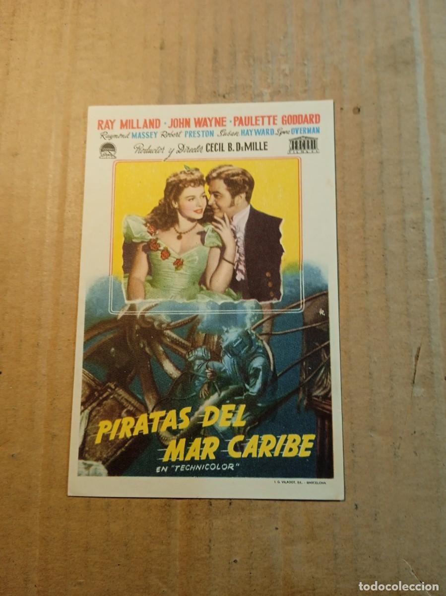 Cine: FOLLETO DE MANO SIN PUBLICIDAD PIRATAS DEL MAR CARIBE