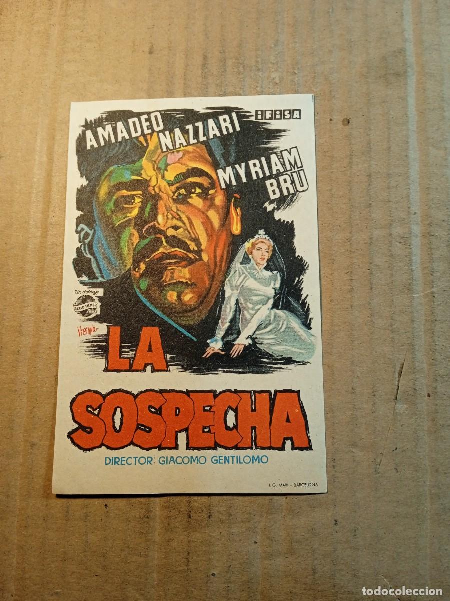 Cine: FOLLETO DE MANO SIN PUBLICIDAD LA SOSPECHA