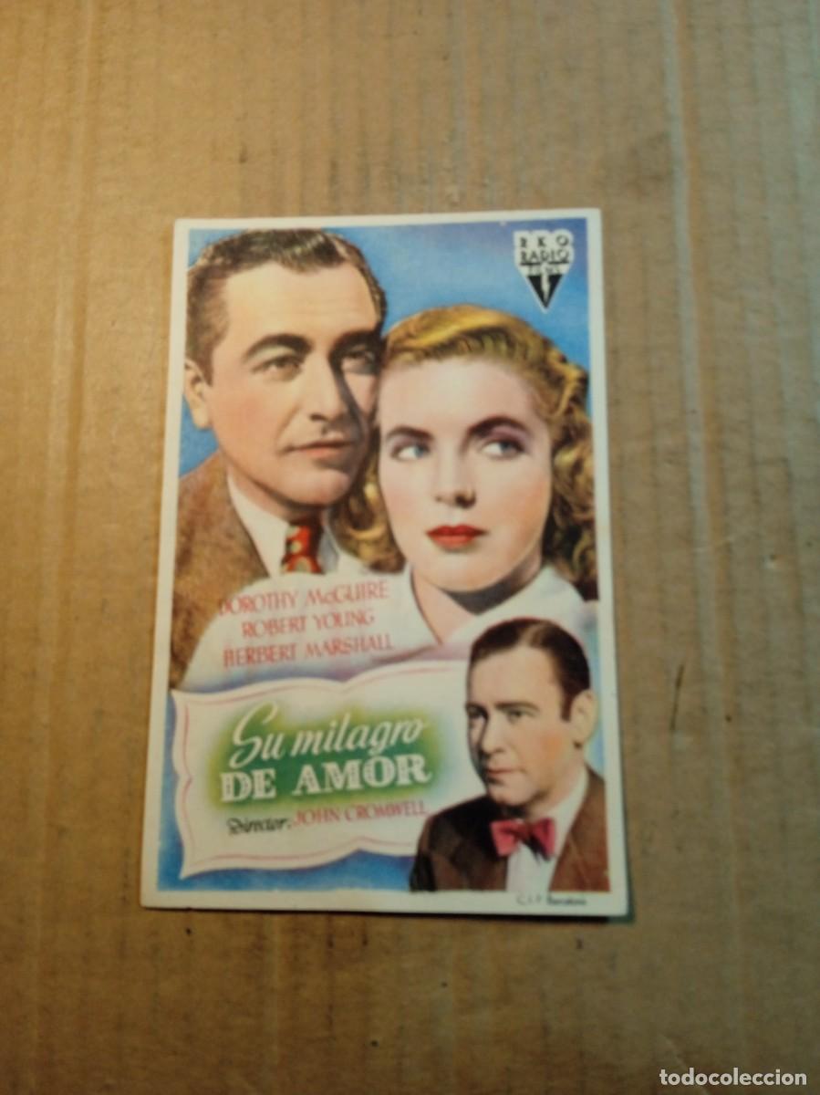 Cine: FOLLETO DE MANO SIN PUBLICIDAD SU MILAGRO DE AMOR