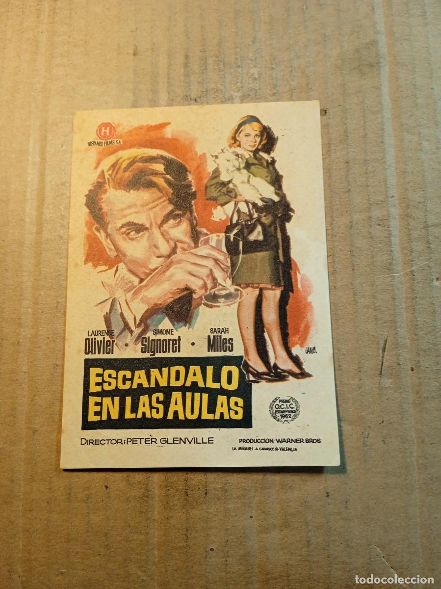 Cine: FOLLETO DE MANO SIN PUBLICIDAD ESCANDALO EN LAS AULAS
