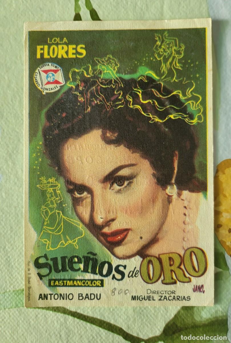 Cine: Lola Flores programa de mano de la pel&iacute;cula Sue&ntilde;os de oro... - Foto 1