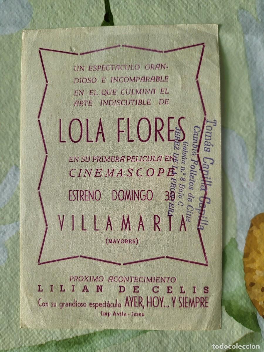 Cine: Lola Flores programa de mano de la pel&iacute;cula Sue&ntilde;os de oro... - Foto 2