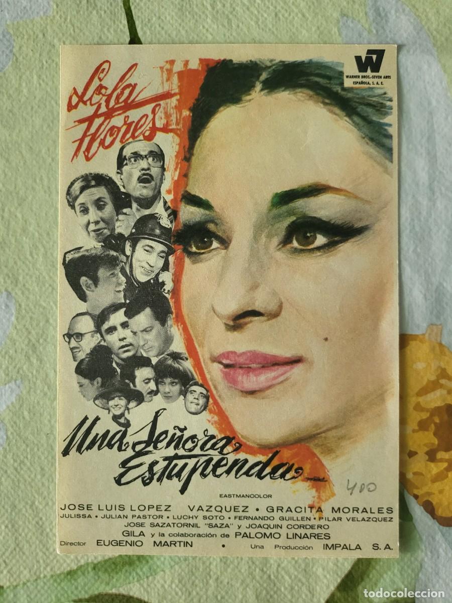 Cine: Lola Flores programa de mano de la pel&iacute;cula Una se&ntilde;ora estupenda...