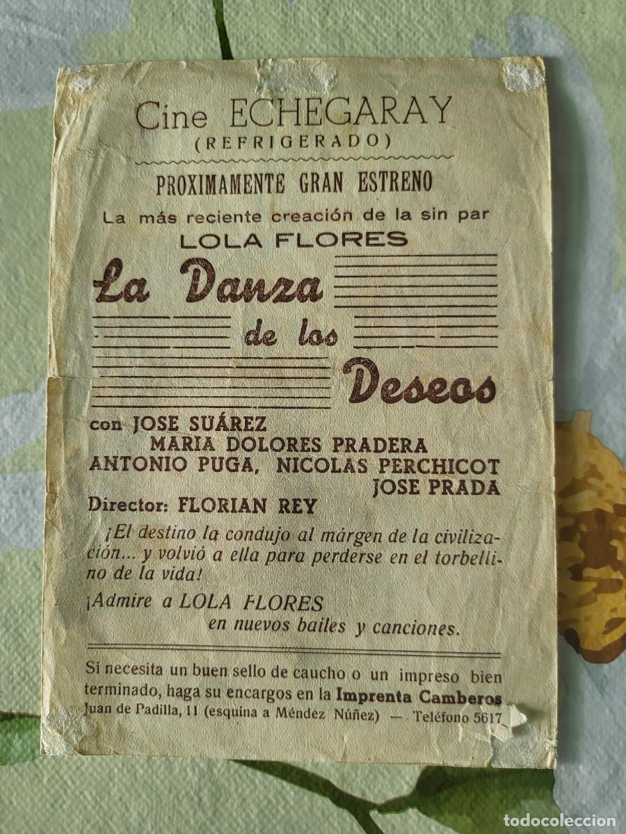 Cine: Lola Flores programa de mano de la pel&iacute;cula La danza de los deseos... - Foto 2