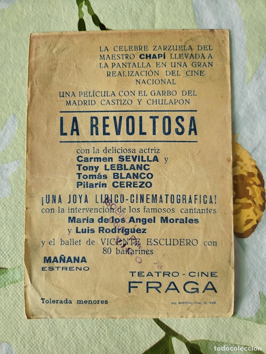 Cine: Carmen Sevilla programa de mano de la pel&iacute;cula La Revoltosa... - Foto 2