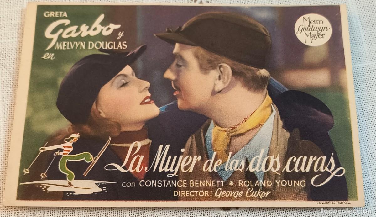 Cine: CINE FOLLETO DE MANO - LA MUJER DE LAS DOS CARAS / GRETA GARBO - MELVYN DOUGLAS