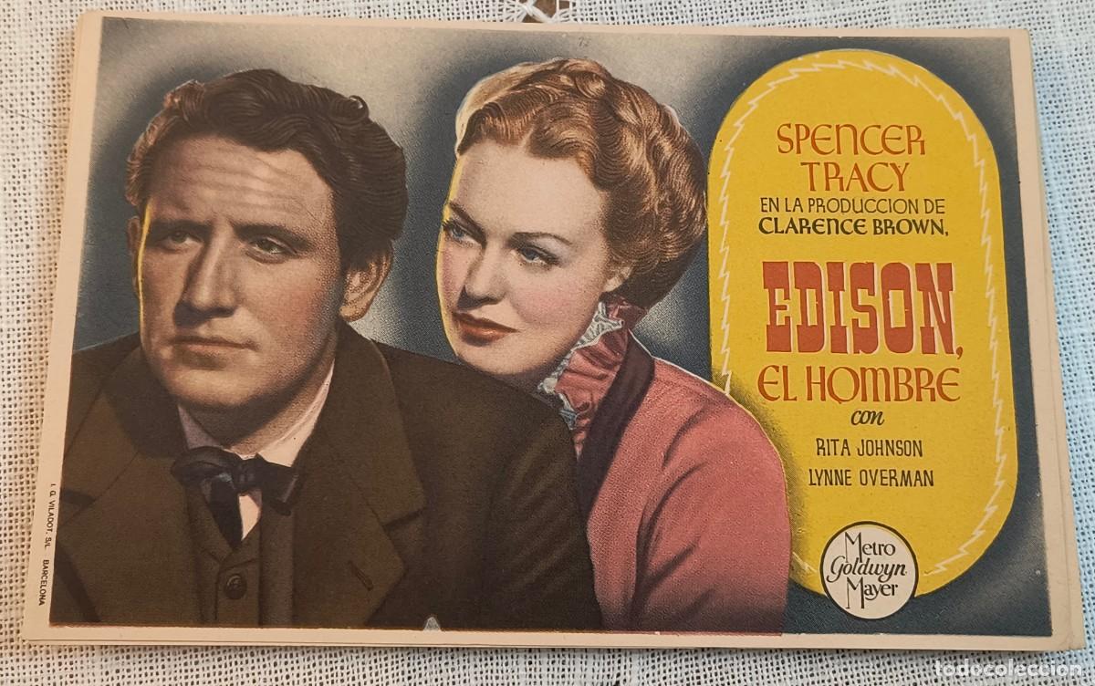 Cine: CINE FOLLETO DE MANO - EDISON EL HOMBRE / SPENCER TRACY