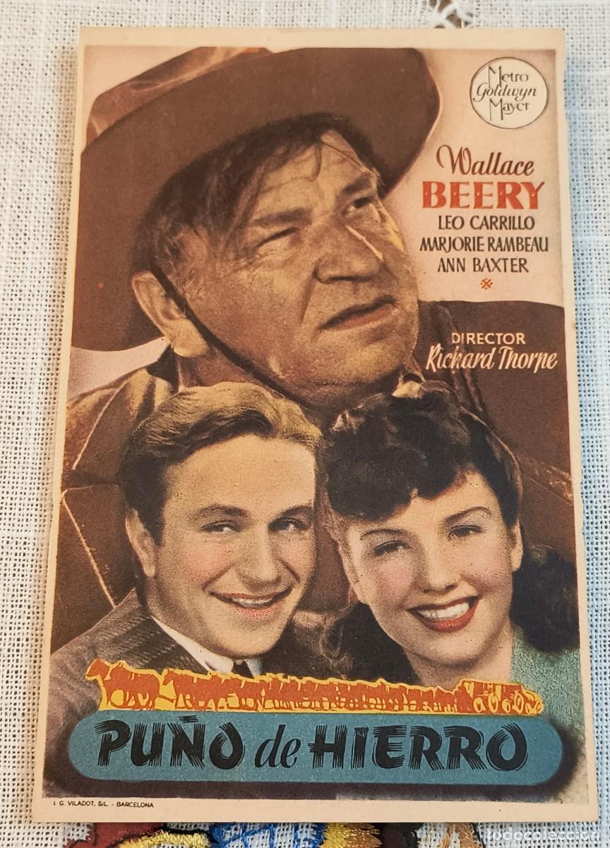 Cine: CINE FOLLETO DE MANO - PU&Ntilde;O DE HIERRO / WALLACE BEERY