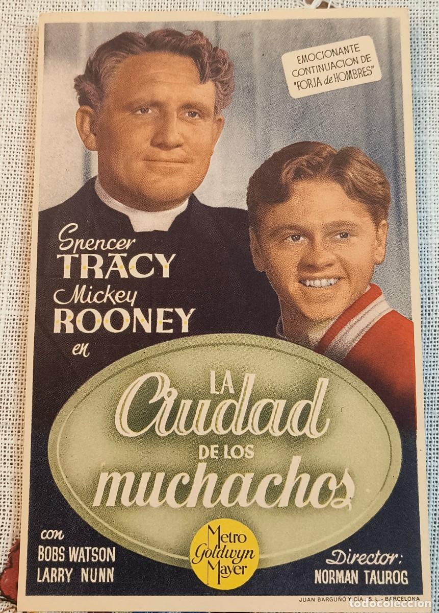Cine: CINE FOLLETO DE MANO - LA CIUDAD DE LOS MUCHACHOS - SPENCER TRACY / MICKEY ROONEY