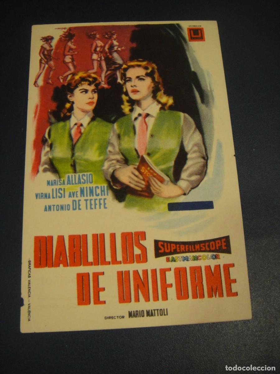 Cine: diablillos de uniforme , folleto de mano , publicidad cine palafox , zaragoza