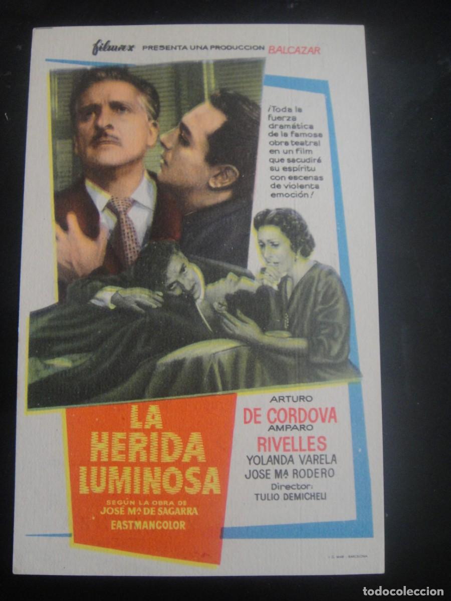 Cine: la herida luminosa , folleto de mano , publicidad teatro principal , aranda