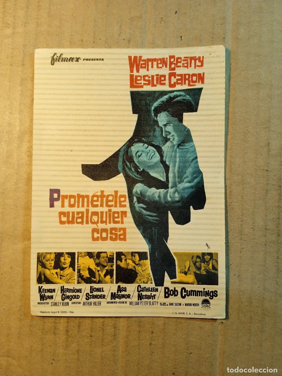Cine: FOLLETO DE MANO SIN PUBLICIDAD PROMETELE CUALQUIER COSA