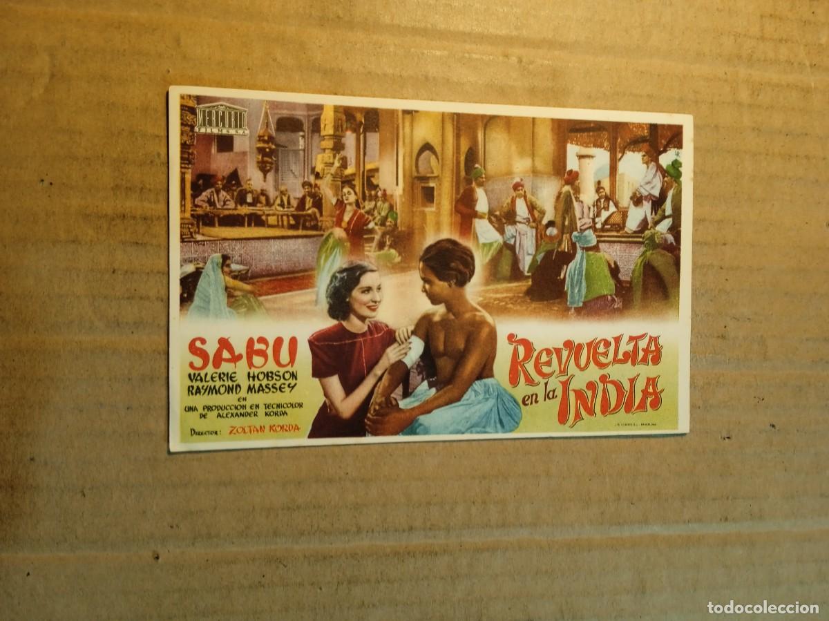  Flyers Publicitaires de films Anciens: FOLLETO DE MANO SIN PUBLICIDAD REVUELTA EN LA INDIA