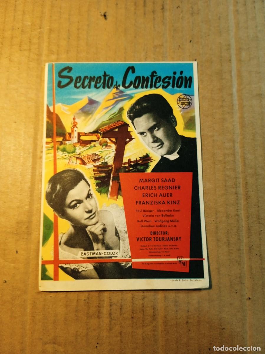 Cine: FOLLETO DE MANO SIN PUBLICIDAD SECRETO DE CONFESION